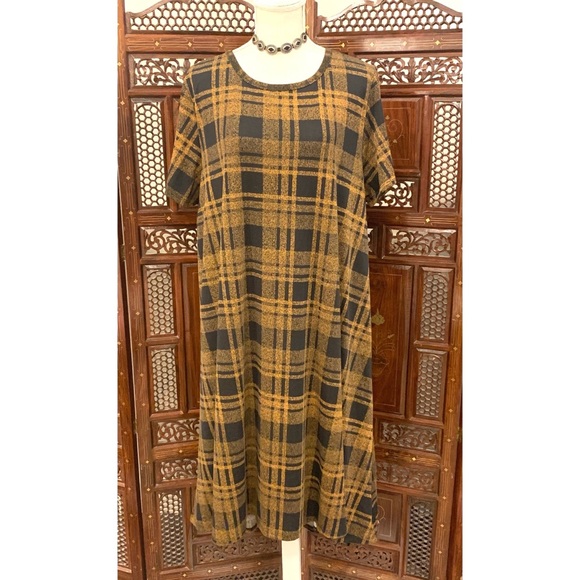 Carly Autumn Plaid Swing Dress 2x 